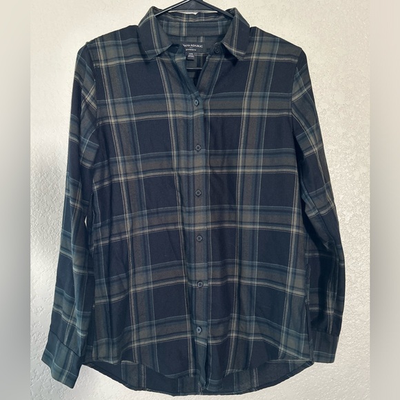 Banana Republic Boyfriend Fit Flannel Shirt | XS - Picture 1 of 6